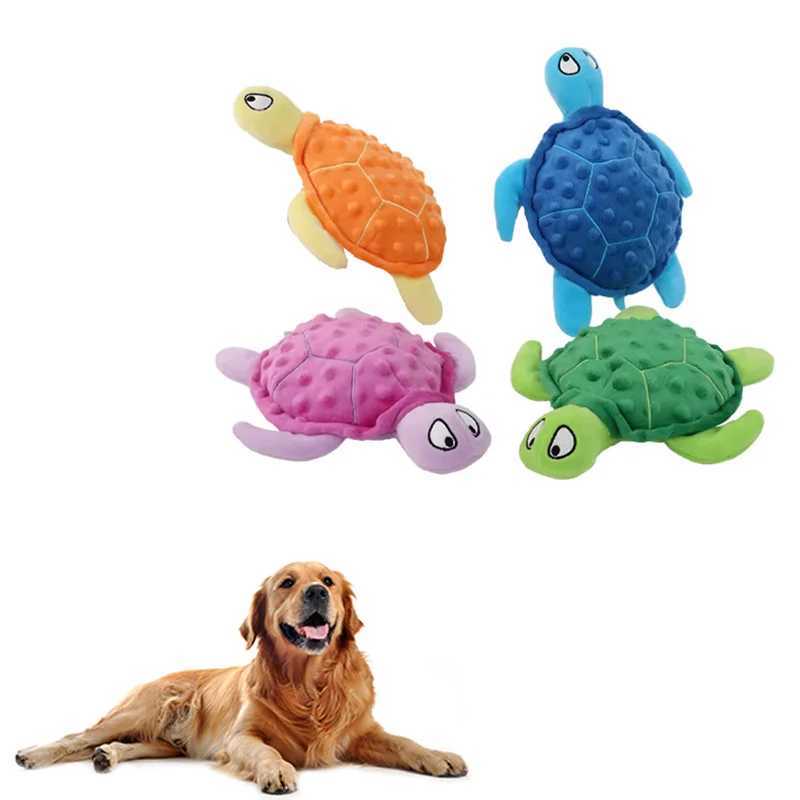 High Quality Dog squeeze toy turtle shaped plush dog cat toy unfilled curled interactive chew toy for small large and small dogs to play with T2504012