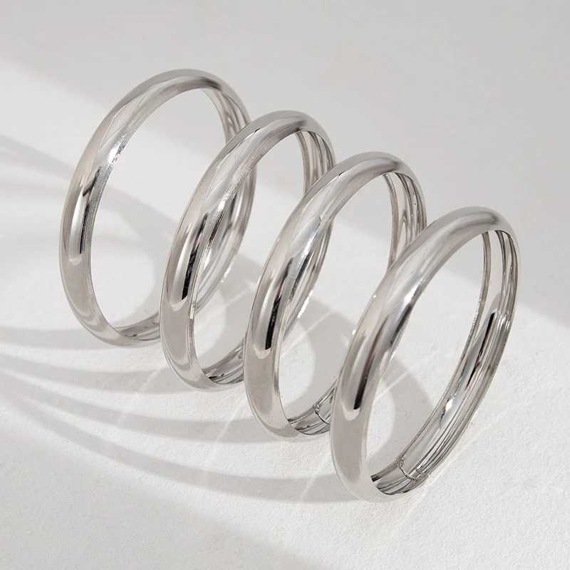 4 pcs sets Bangles for Women Gold Silver Color Open Cuff Thick Irregular Twisted Bangle Bracelet JewelryC250411