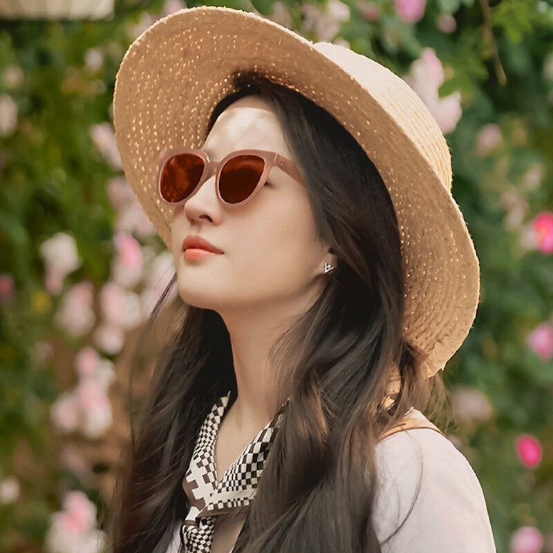 New Red Bean Liu Yifei's net red Tiktok drainage glasses UV proof sunscreen sunglasses