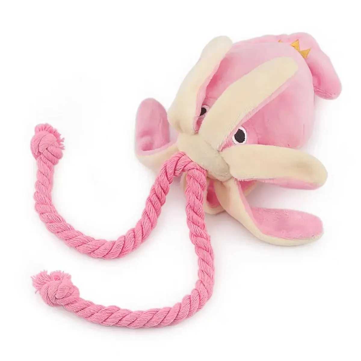 High Quality Supreme pet octopus plush rope toy is bite resistant fun interactive suitable for indoor and outdoor use T2504012