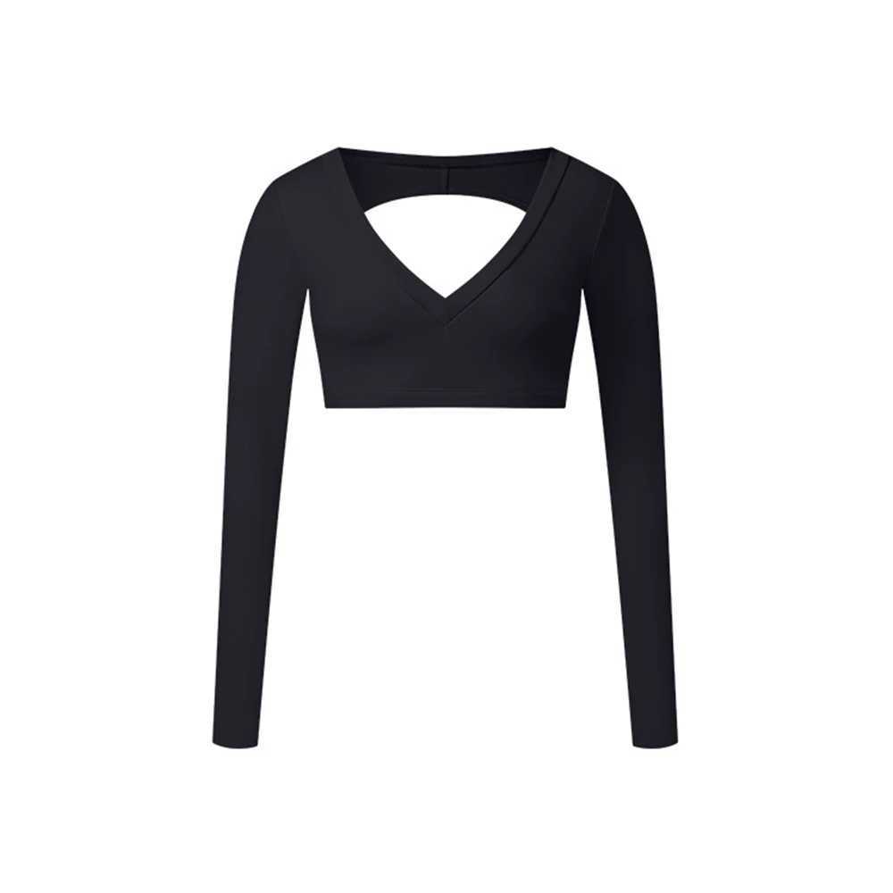 Yoga Long sleeved Womens Gym Fitness Wear T-shirt Long sleeved Crop Top Yoga Shirt Female Push Up Workout Single Piece Top J251112