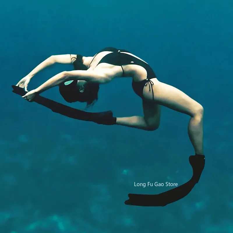 Professional Long Swimming Fin Adult Inflatable Foot Flip Cover Youth Free Diving Fin Water Sports Lightweight Equipment New 2023Y250412