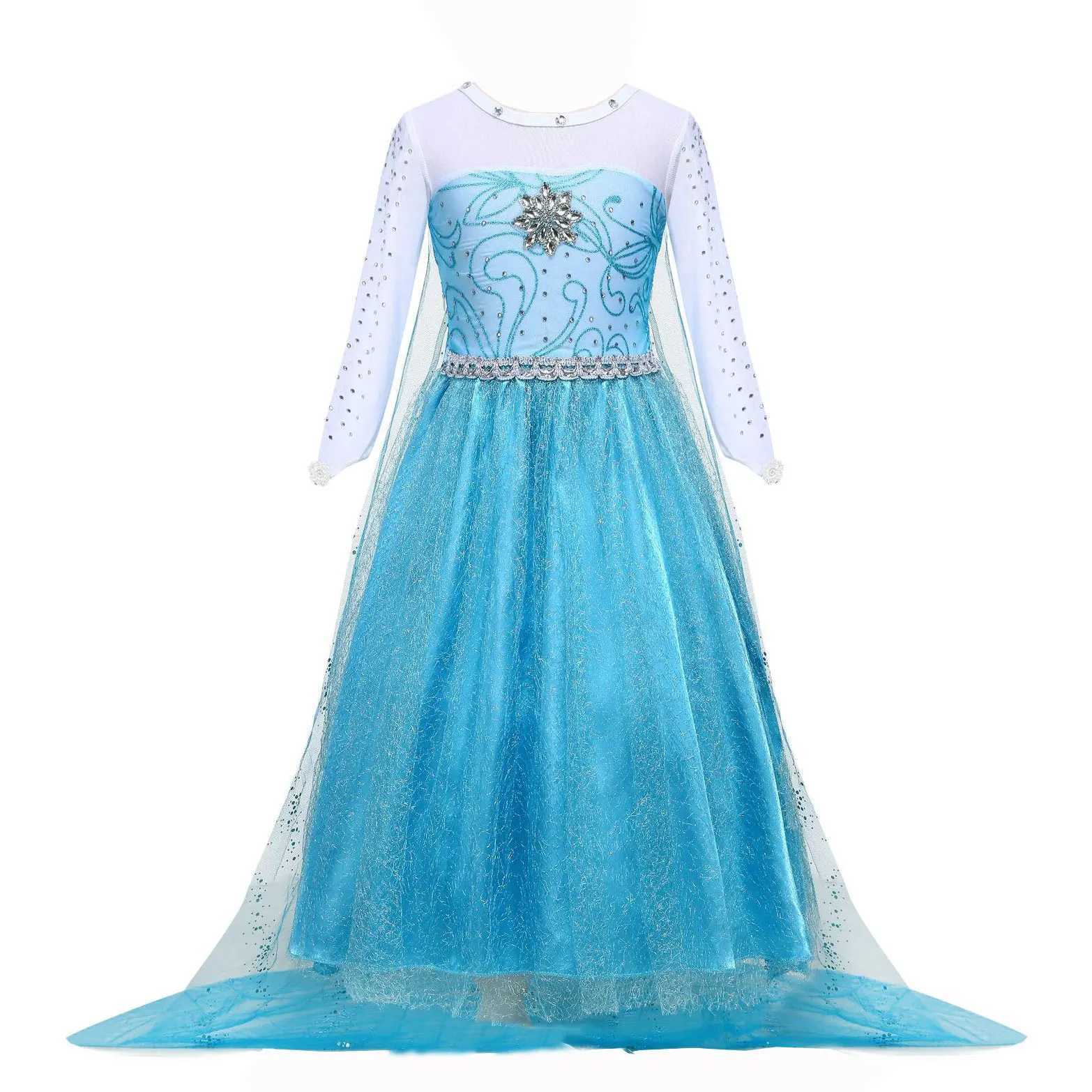Disney Amazing Frozen Elsa Dress with LED Light Girl Role Playing Princess Costume Preschool Light Fairy Elsa Classic Costume in 2024XJ250411