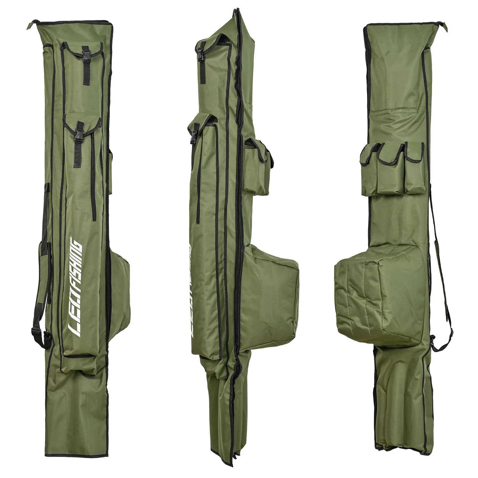 175/195CM Carp Fishing Rod Long Bag 1000D Oxford Protable Foldable Storage Case Large Waterproof Fishing Lure Tackle Bag Z250411