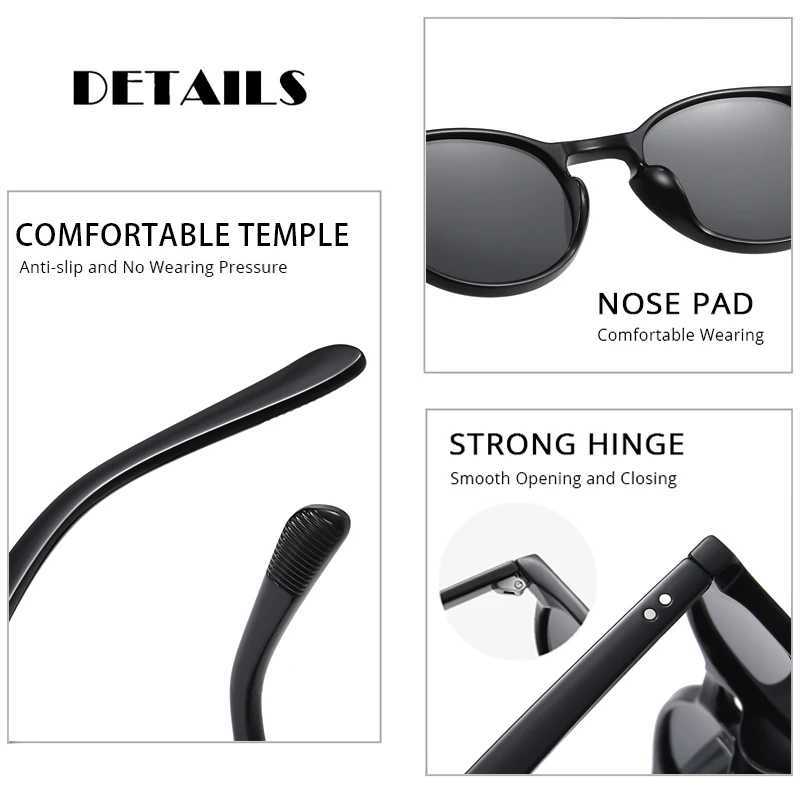 Fashion Small Round Polarized Sunglasses Men Women Vintage Ultra Light TR90 Sun Glasses Stylish Anti-glare Driving Shades Z250411