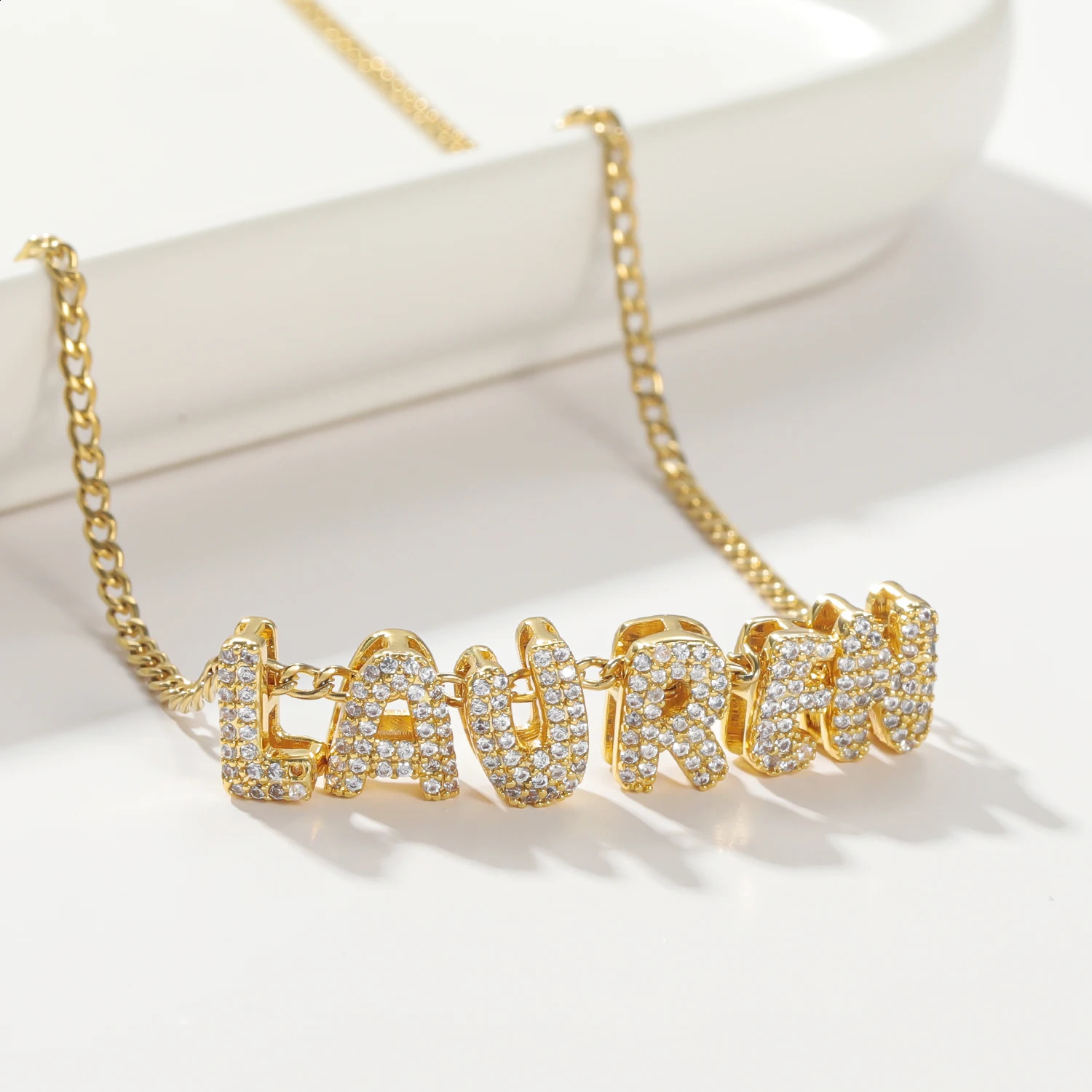 personalized puff name pendant 18k goldplated jewelry 3D bubble customization original letter necklace highend womens gift 250410