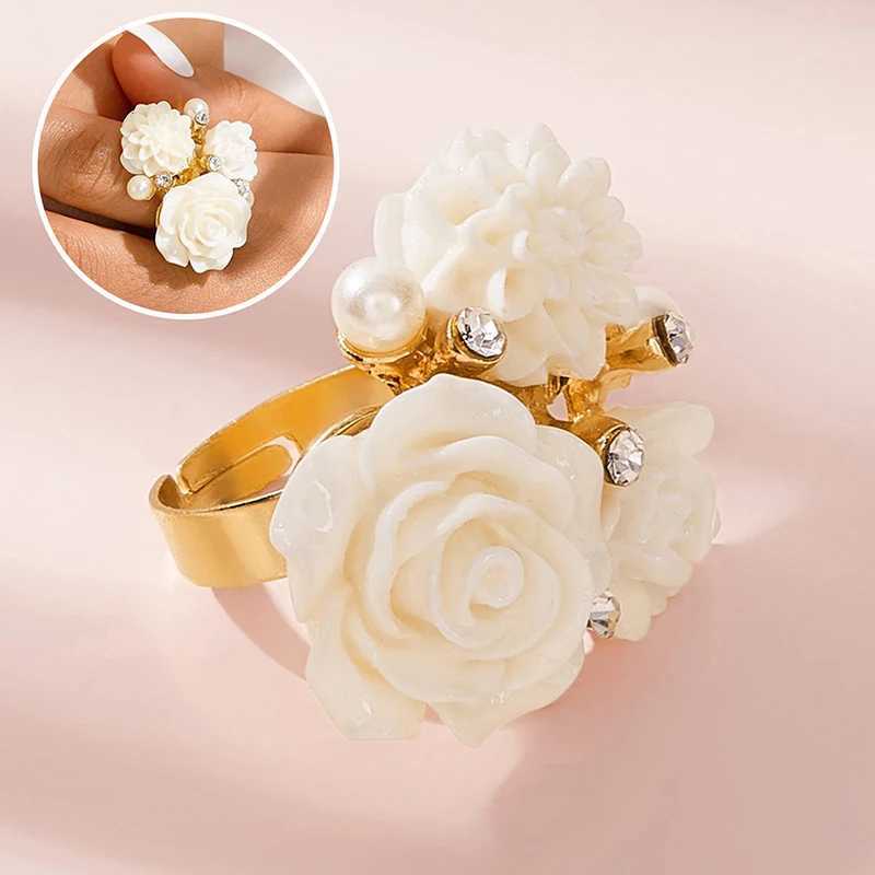 1 simple flower finger ring for photo shooting open ring studio supply gel color makeup display jewelryXJ250412