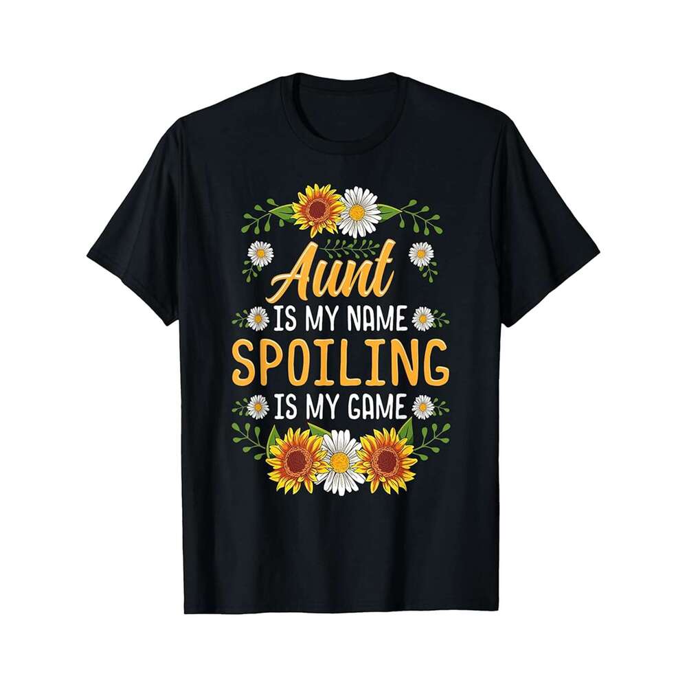 Designer T shirt Aunt Grandma Nickname Cute Aunt is My Name - 220g T shits