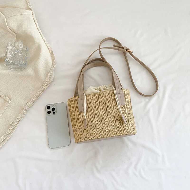 Knitted travel bag Str womens beach bag wrist bag womens handbag womens handbag womens handbag womens handbagXJ250412