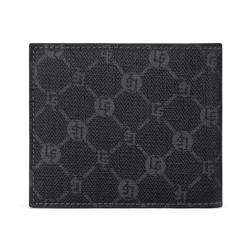 Golf folding holder zipper ultra-thin leather coin square gentleman hot minimalist mens card wallet Z250411