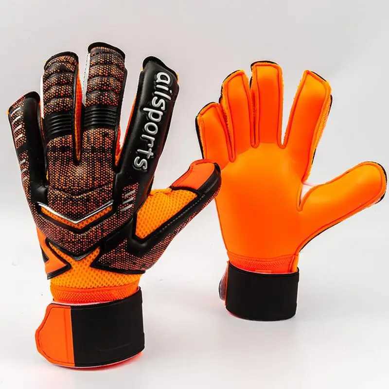 4MM Latex Goalkeeper Gloves Finger Protection Thickened Soccer Goalie Gloves Professional Football Goalkeeper GlovesW251112