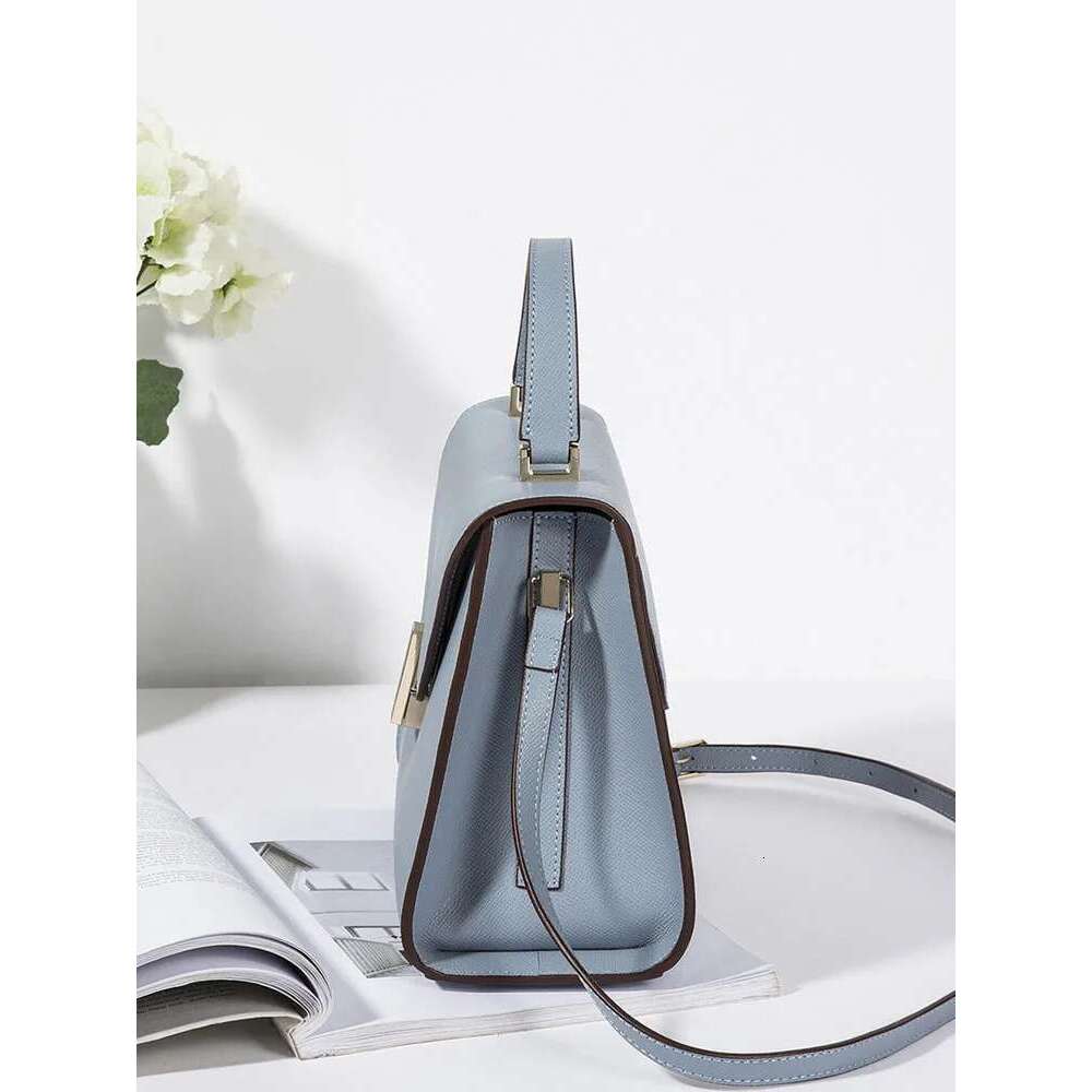 Office Ladies Satchels Handbag Split Leather Shoulder Elegant Women Hasp Casual Totes Sg Crossbody Messenger Bag