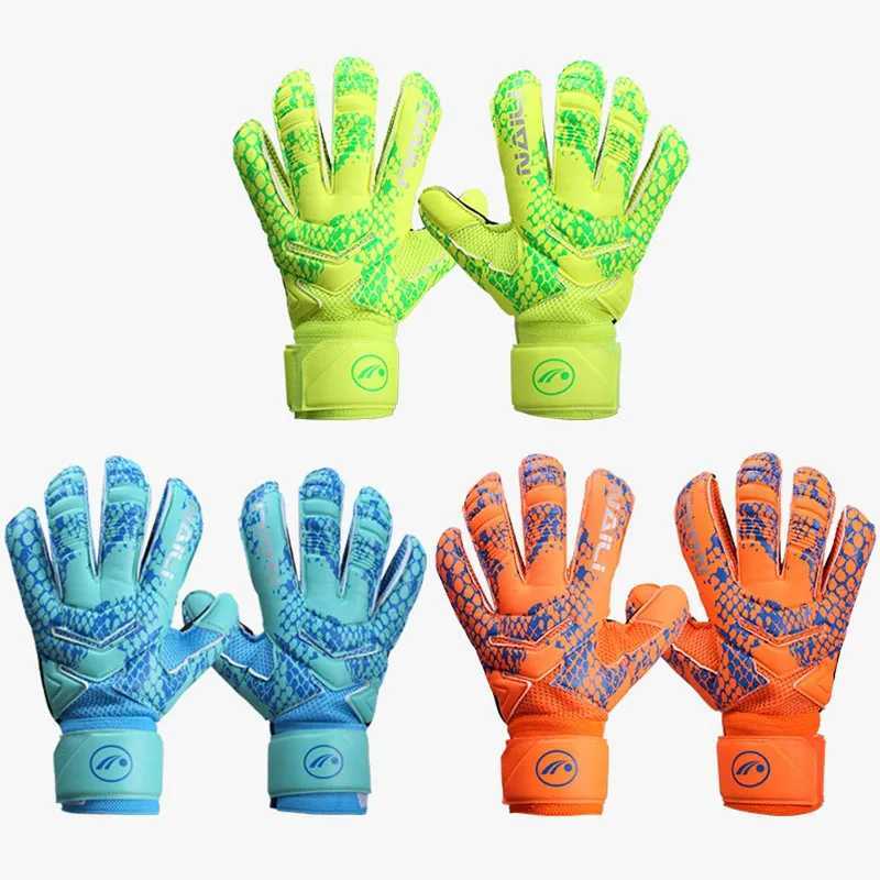 1 pair of football goalkeeper gloves youth professional goalkeeper gloves anti slip and breathable goalkeeper gloves match football suppliesXJ250412