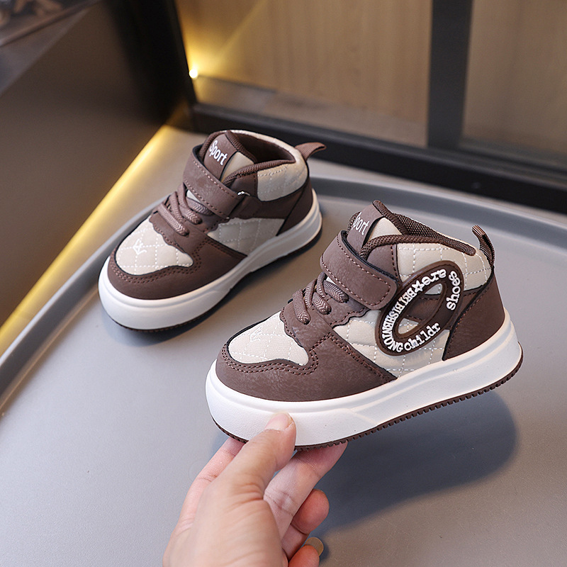 High Top Toddler Sports Sneakers Kids Running Board Shoes Kidszworld Boys Girls Casual Trainers Children Outdoor Walking Footwear Shoes Sizes 21 - 32 