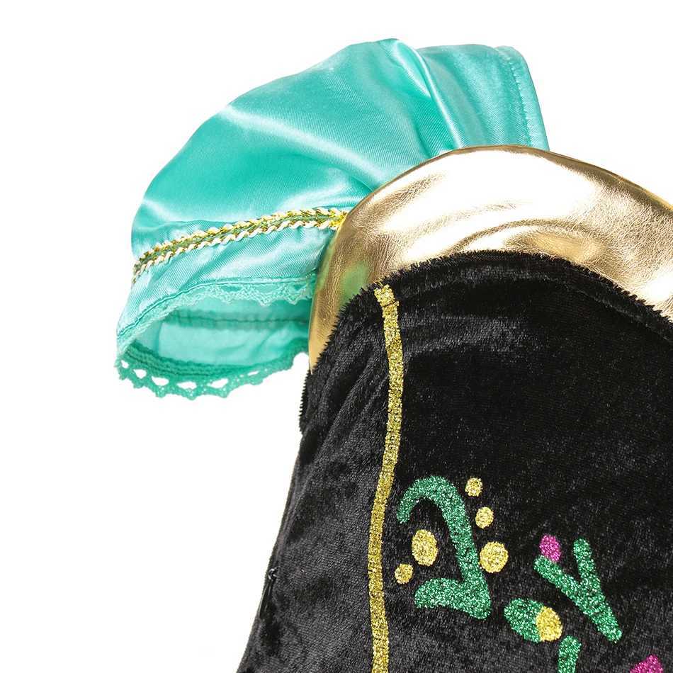 Disney 2025 Princess Girl Anna Dress Vestdos Party Birthday Costume Childrens Wig Crown Gloves Halloween CostumeXJ250411