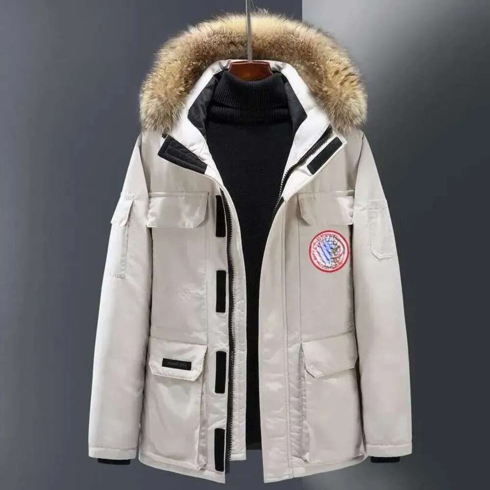 Jacket high quality designer Winter Warm Wolf Fur Hood Parka Pocket Windbreaker Luxury Down Coat Womens Doudoune Luxe Femme Puffer 2025 new Canada coats