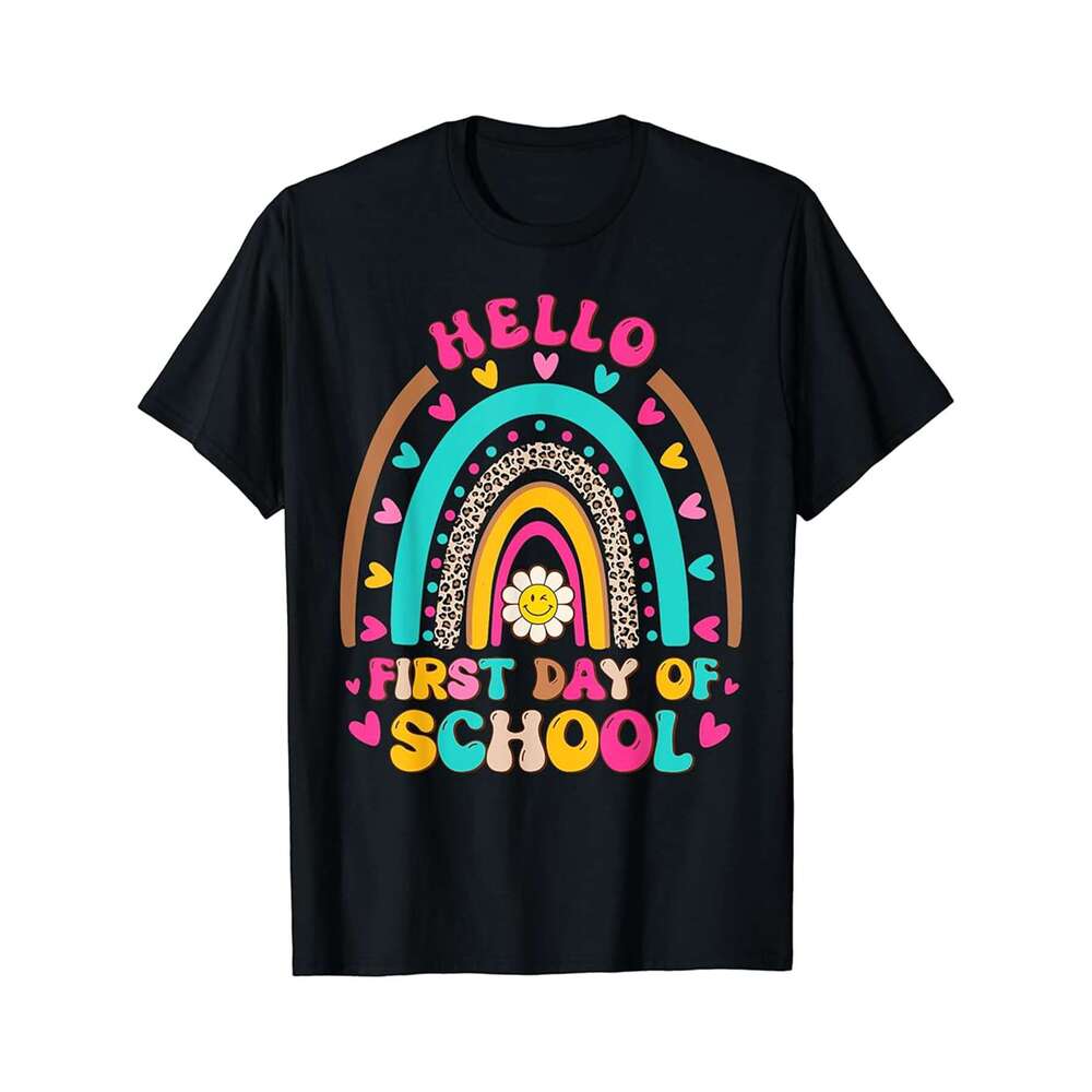 Designer T shirt Hello 1st Grade Teacher Student Back to School 1st Grade - 220g T shits