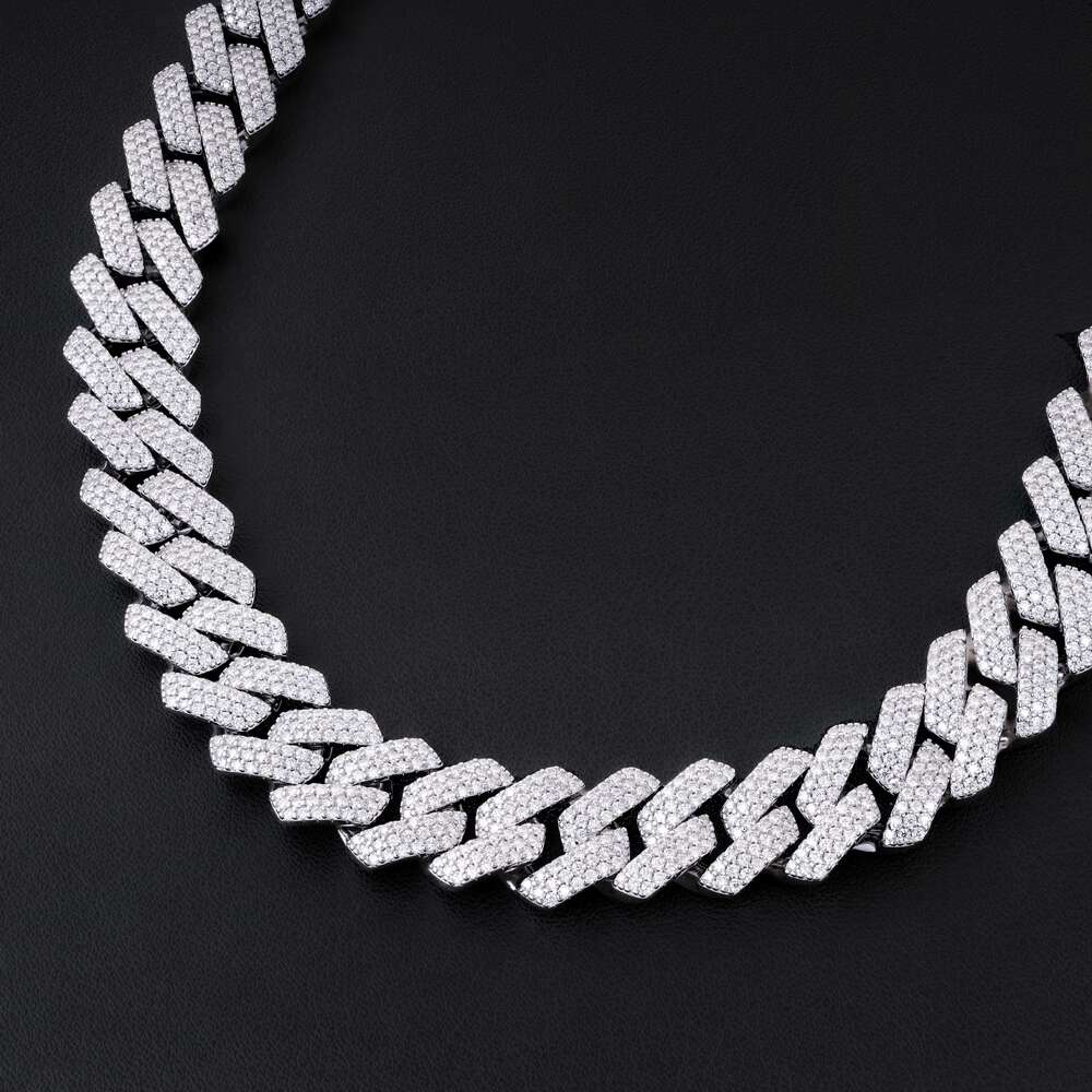 10mm20mm European and American hip-hop full diamond Cuban necklace