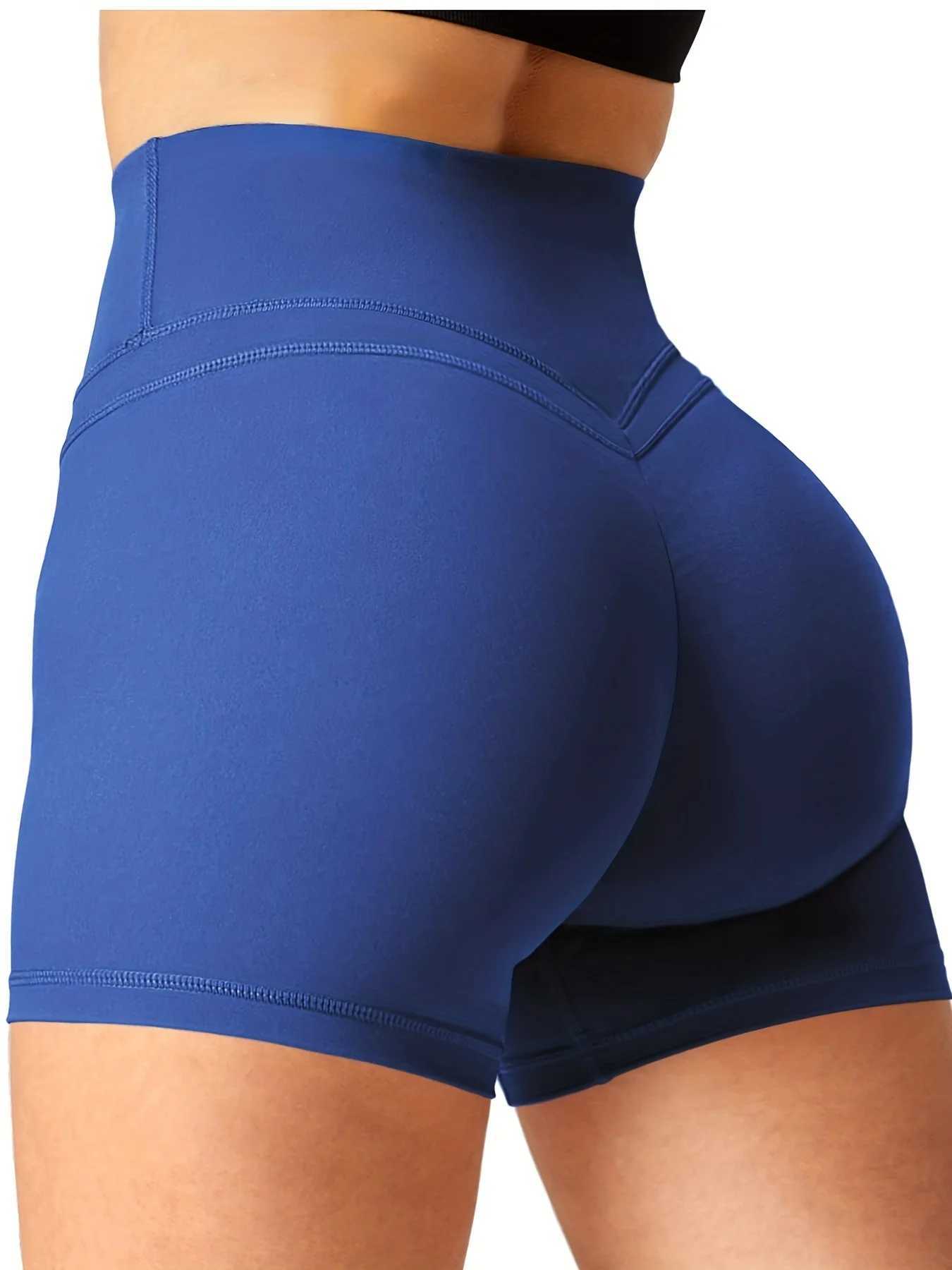 Womens sports shorts high waisted running Scrunch gym yoga cycling shorts womens sportswear Y250412