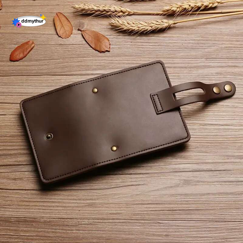 Men's Leather Bag Large Capacity Vintage Hasp Anti-theft Bank Credit Holder Case Translucent Business Card Wallet ddmythur