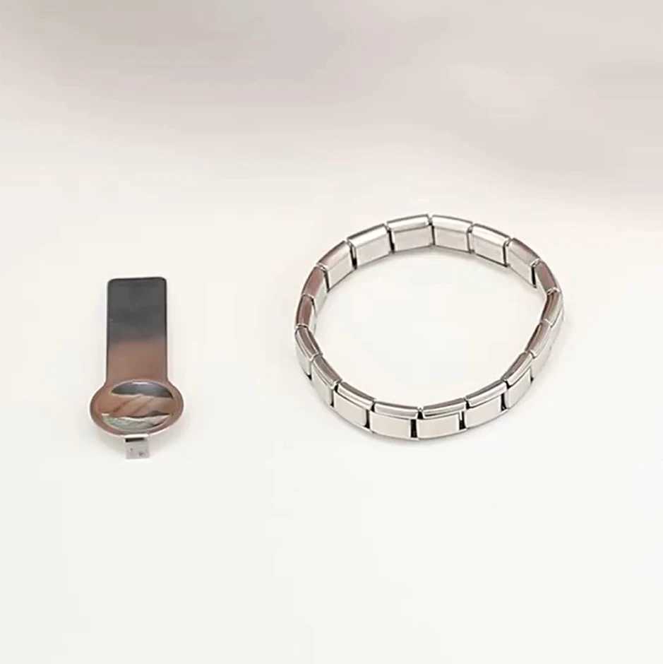New Fashion Italian Charm Links Bracelet Stainless Steel Women 9mm Width Bracelet Bangle Girls Wedding Jewelry Gifts WholesaleC250411