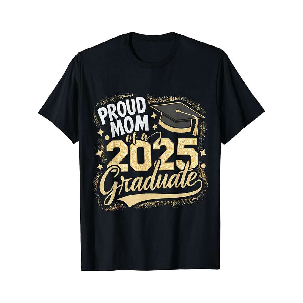 Designer T shirt Mom Senior 2025 Proud Mom Of A Class Of 2025 Graduate - 220g T shits