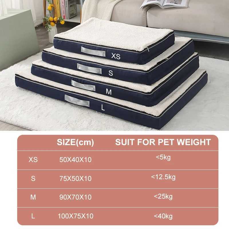 Large pet bed Plush memory foam dog bed for large dogs Removable washable dog pad Pet pad Fat free egg dog house pad Cat sofa X250412
