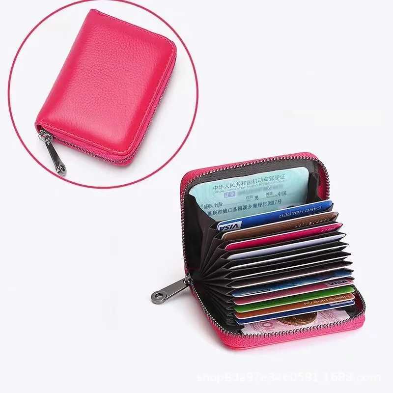 Mini leather 22 card wallet business case wallet card holder Rfid blocking multi slot card holder leather card holder Z250411