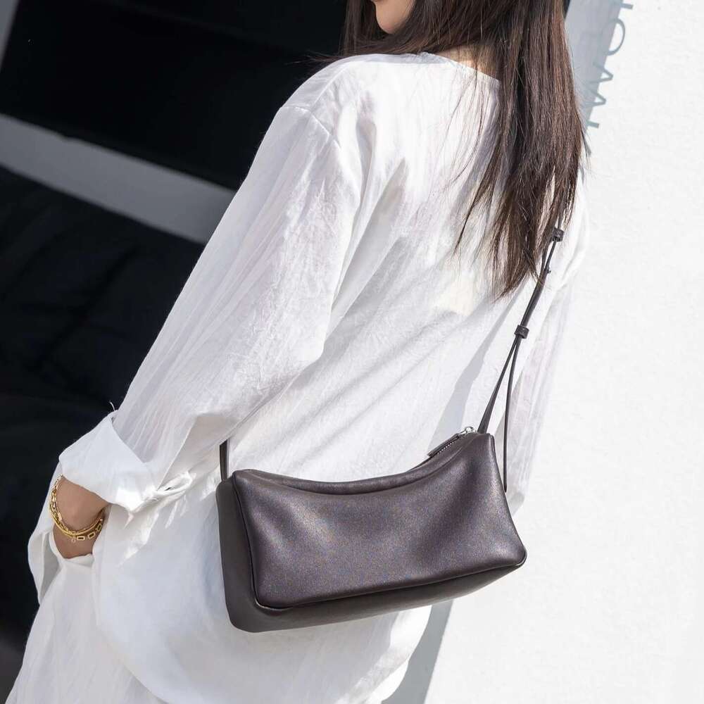 Women's Genuine Leather Single-Shoulder Phone Bag, Lightweight Crossbody Tote Bag Commuting, Perfect For Work & Shopping
