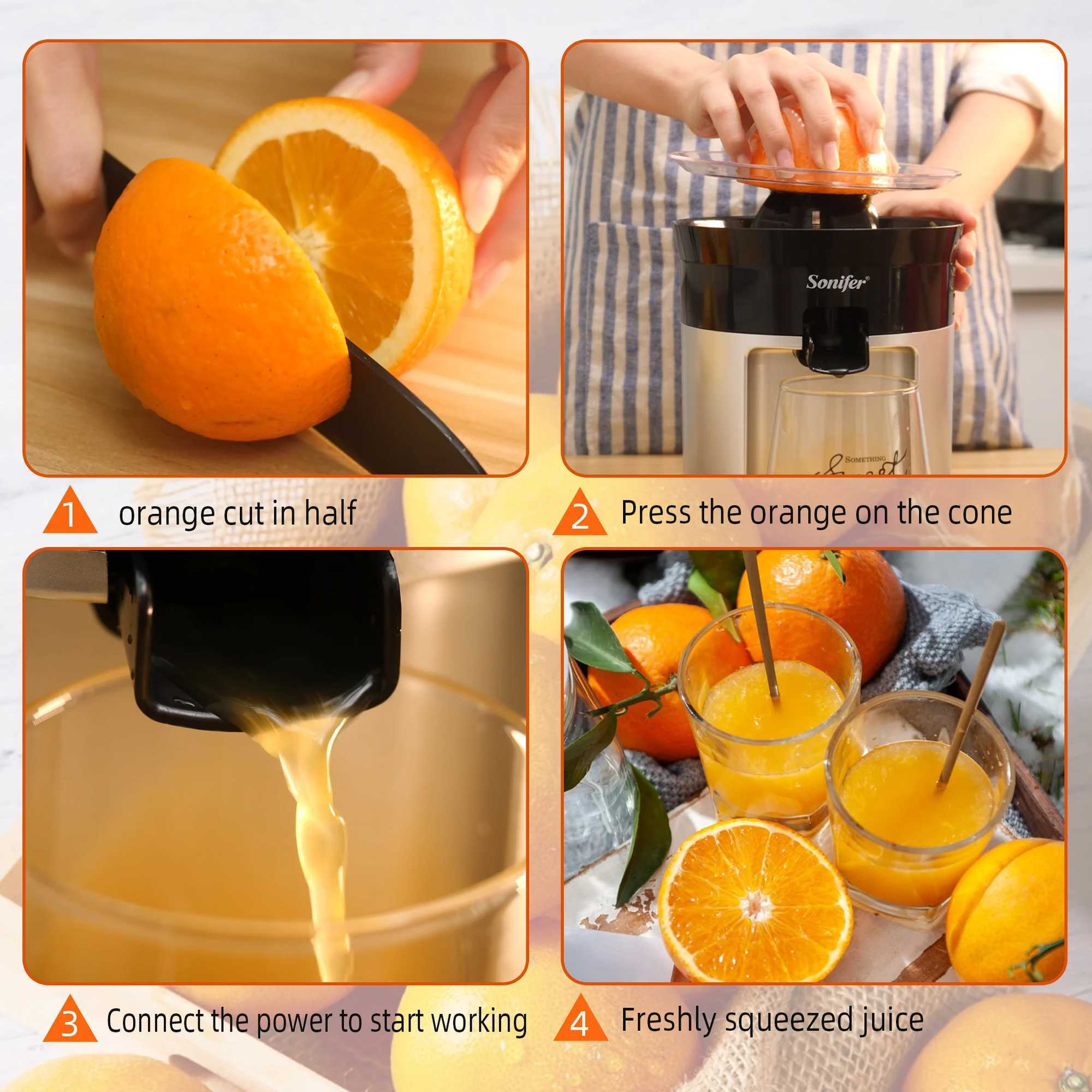 Portable Orange Juicer Machine 30W Citrus Juicer Maker Extractor Machine Home Kitchen Lemon Pomegranate Fruit Squeezer Sonifer C251113