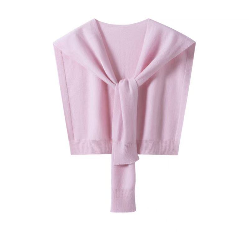 K378 Cashmere knitted small shawl for women, spring and summer, wear outside the air-conditioned room, neck protection, shoulder scarf, knotted shawl,