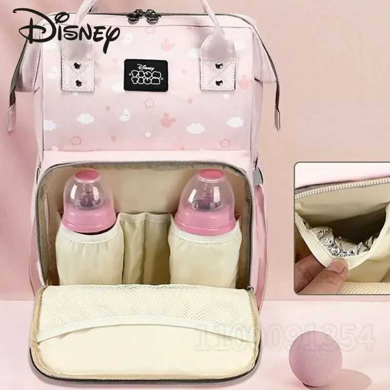 Disney Mickey Original New Diaper Bag Backpack Luxury Brand Baby Bag Large Capacity Baby Diaper Bag Cartoon Multi FunctionXJ250412