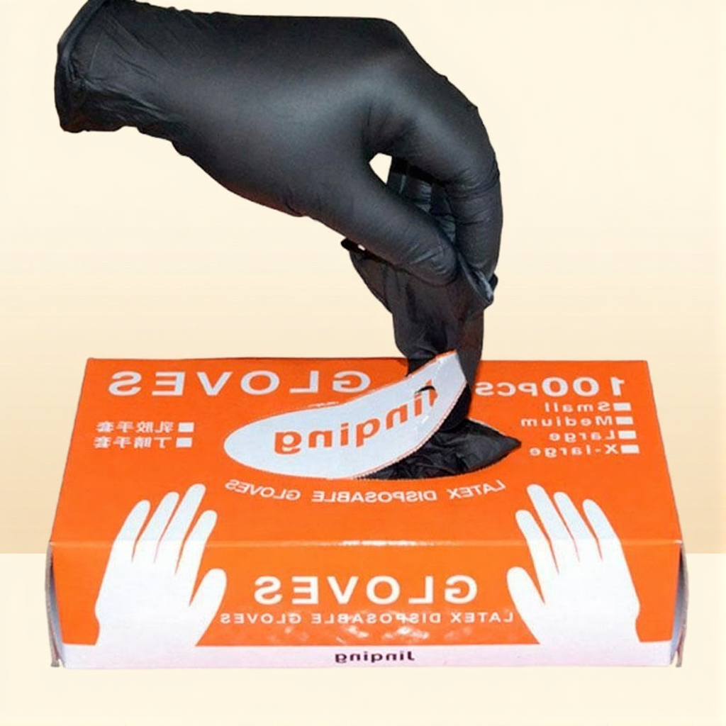 100unitcaja nitrile gloves black disposable as ambidextrous octopus for cleaning hogar industrial use latex glove tattoos 201207