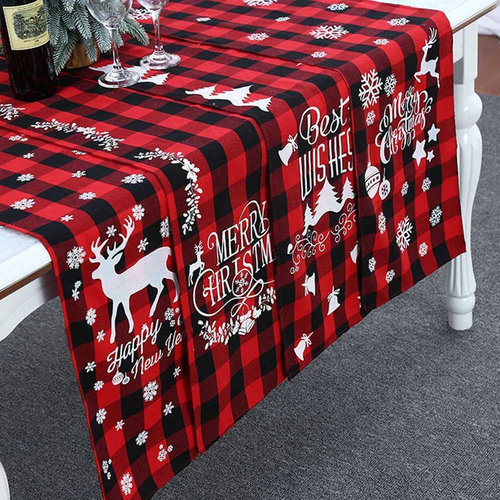 Christmas 1pc New Year Christmas Tablecloth Xmas Table Linens for Christmas Decoration Home Tablecover Decorative Y251113