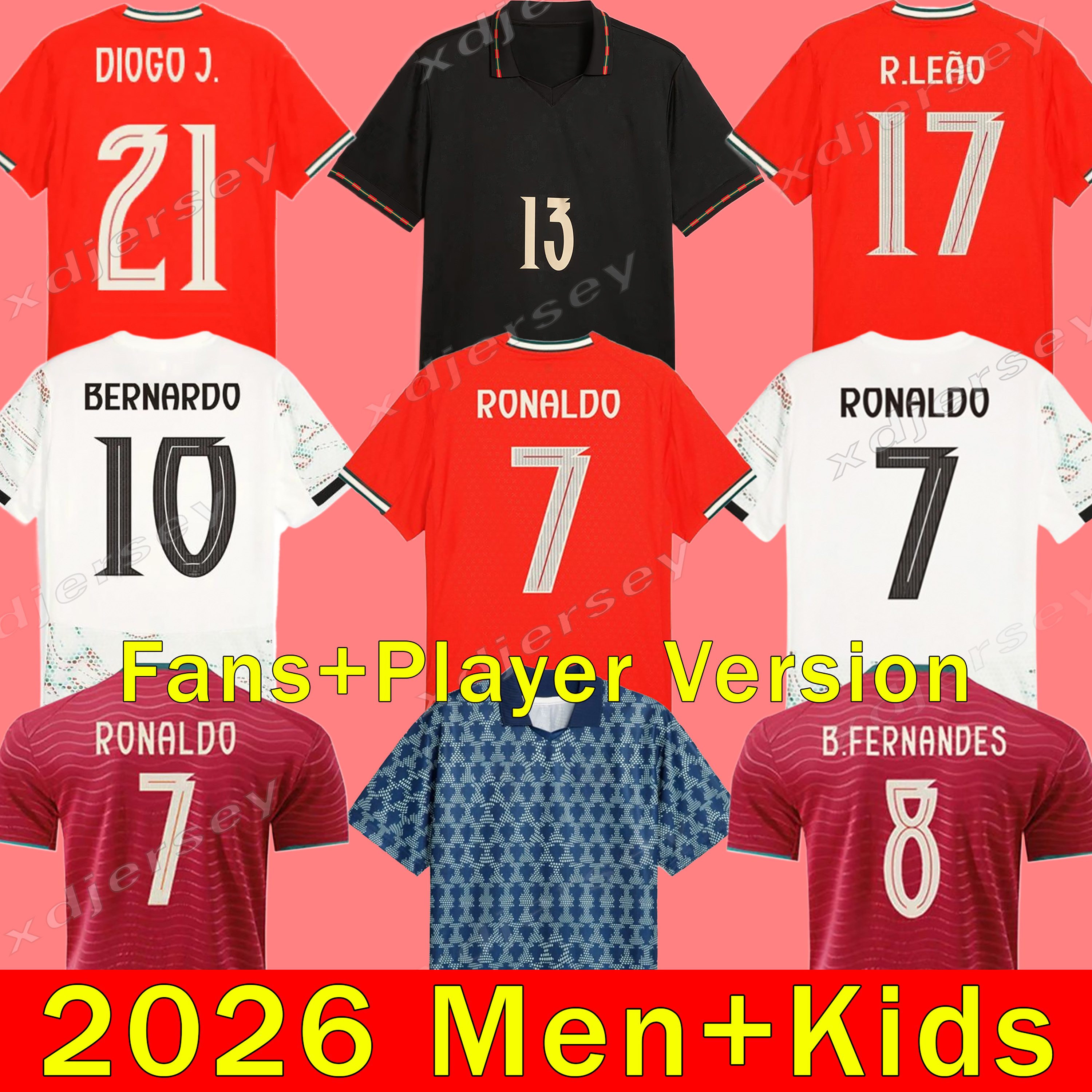 2026 Portuguesa portugal soccer jerseys RUBEN RONALDO PEPE Portugieser 24 25 26 Portuguese football shirt Men Kids kit sets 3XL 4XL team Portugals tops thailand
