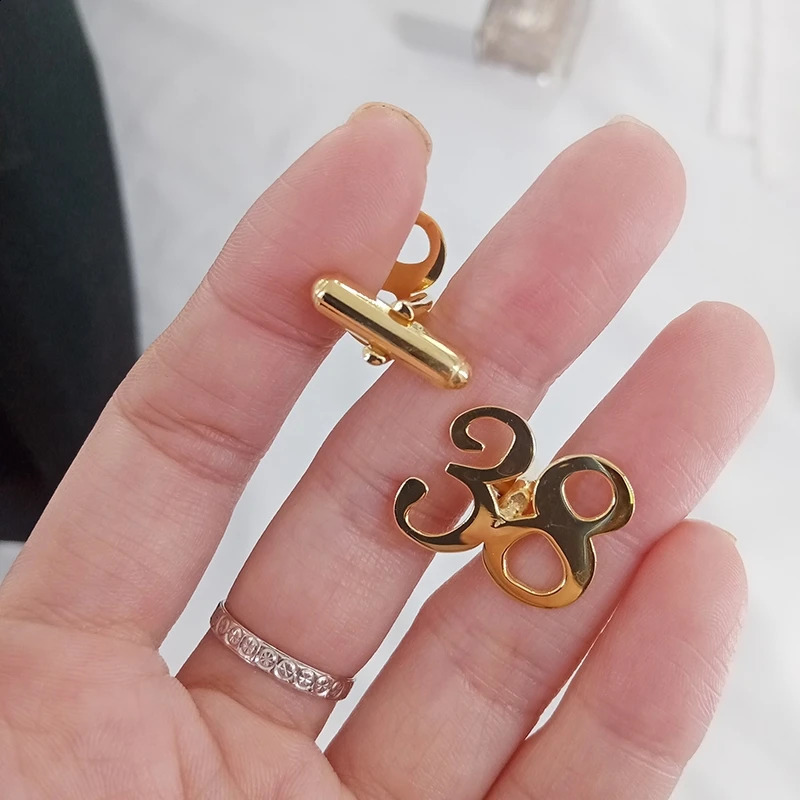 Wholesale customization date number cufflinks personalized annual letter cufflinks for men 925 sterling silver jewelry wedding beauty gifts 250409