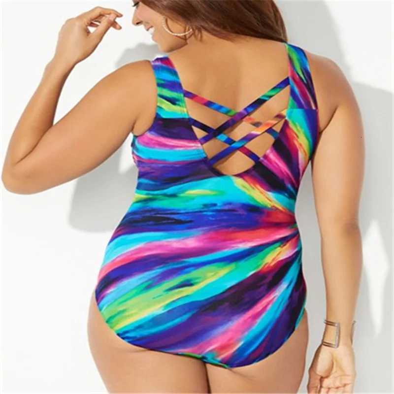 Sexy One-Piece Large Size Swimwear Push Up Womens Plus Size Swimsuit XXXL Closed Bodysuit Female Bathing Suit Pool BeachwearW251113