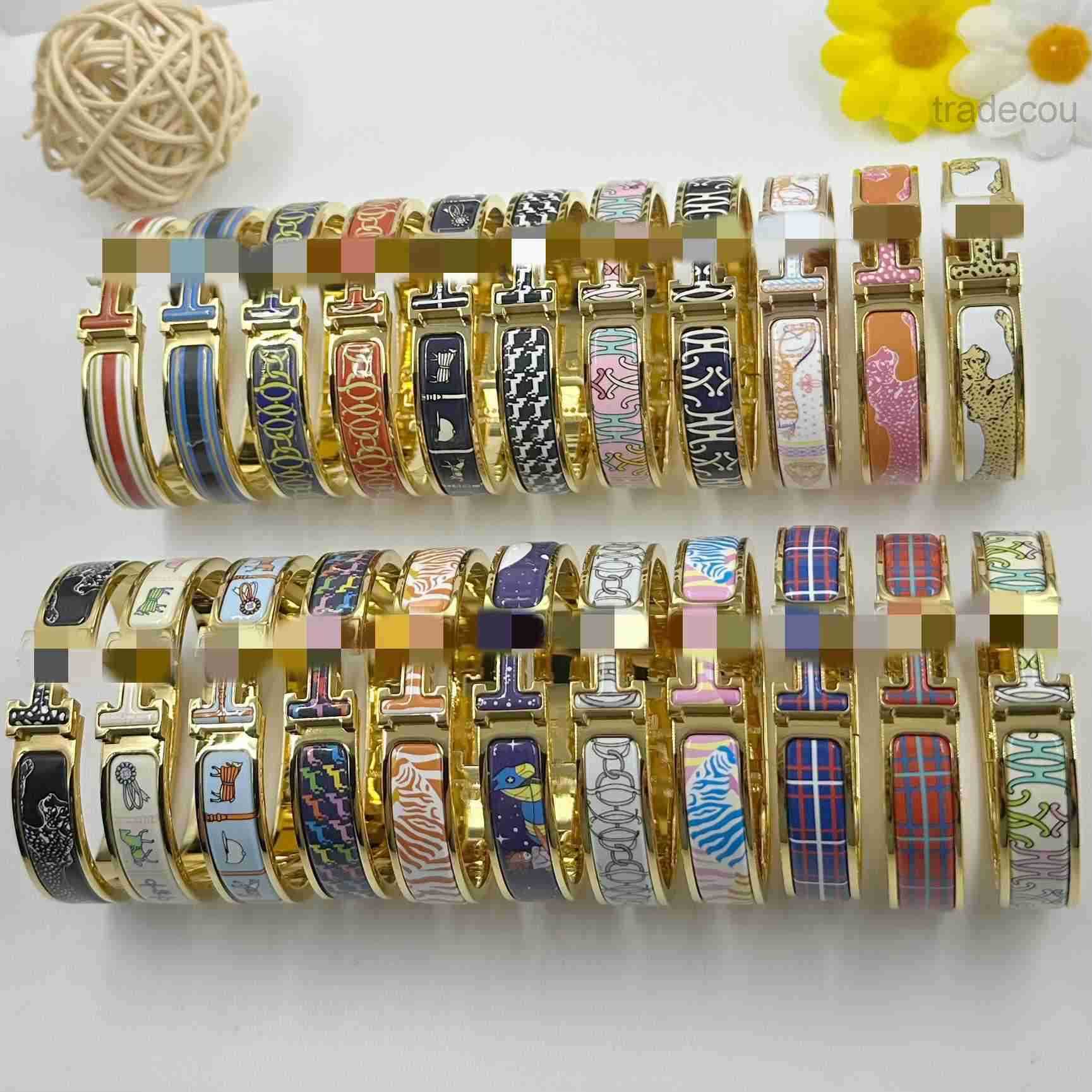 Designer Bangles Bangle New Love Home Enamel 12mm H Designer Fashion and Versatile Animal Pattern Bracelet J25022528PX