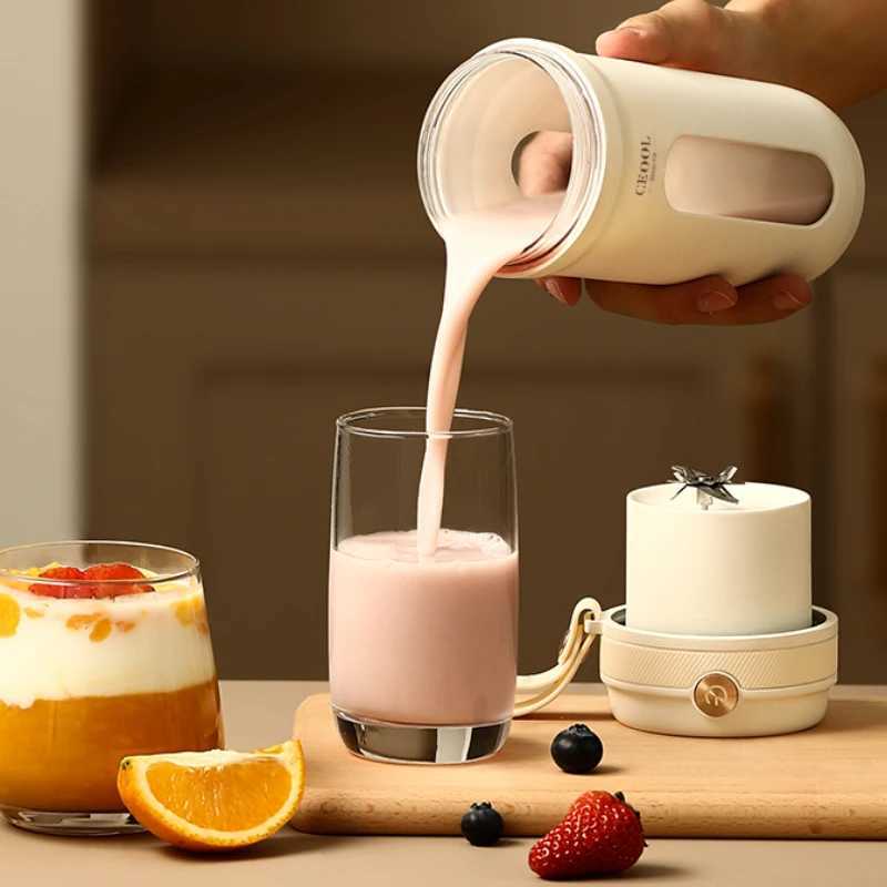 Portable Blender Electric Juicer Machine with 10 Stainless Steel Blades USB Rechargeable Fresh Fruit Mixers Mini Juice Maker C251113