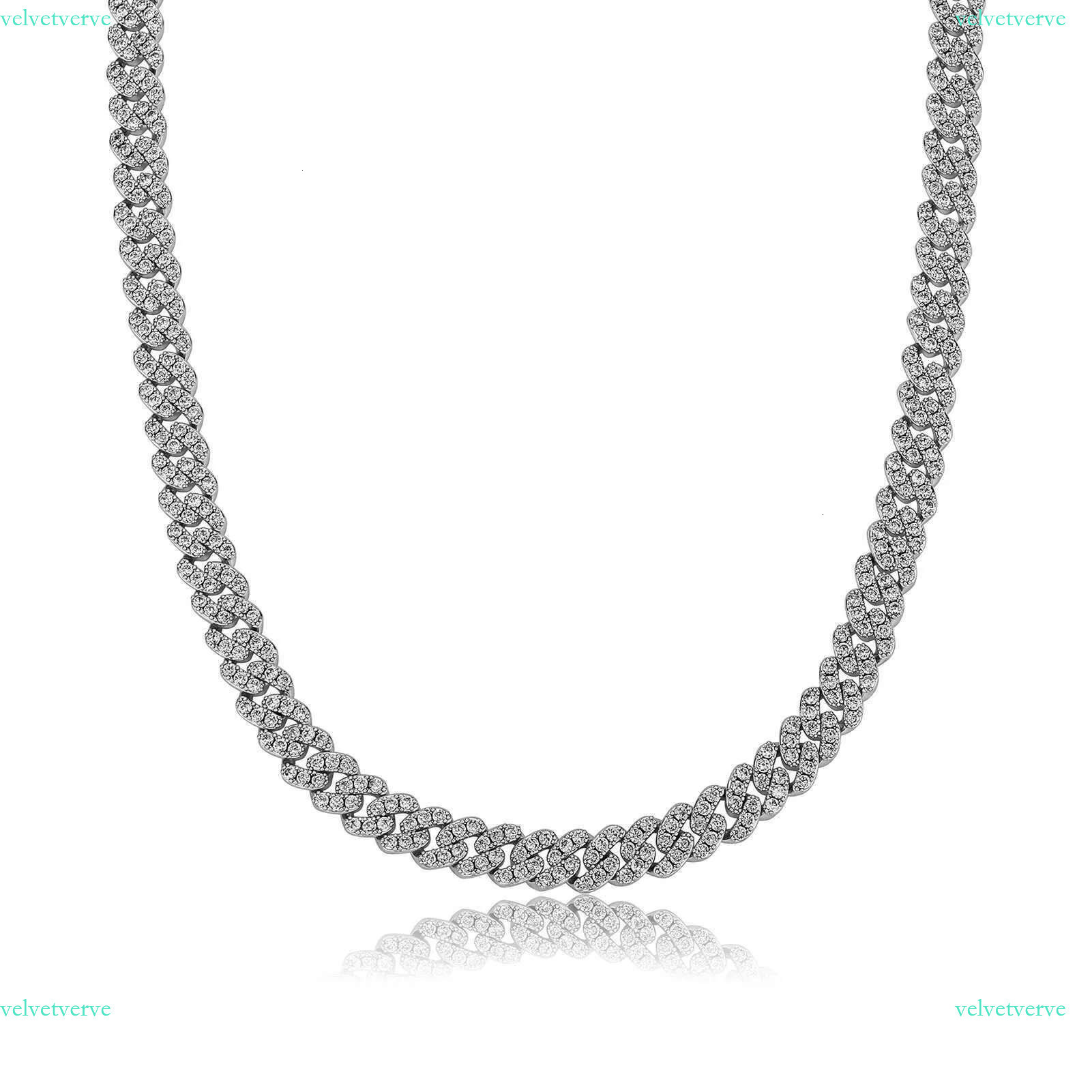 Korean 9mm Micro Inlaid Zircon Cuban Chain Necklace Hip Hop Trend Unisex Collar Curb k Chains Accessories Night Club Iced Out Jewelry Gifts for Men an