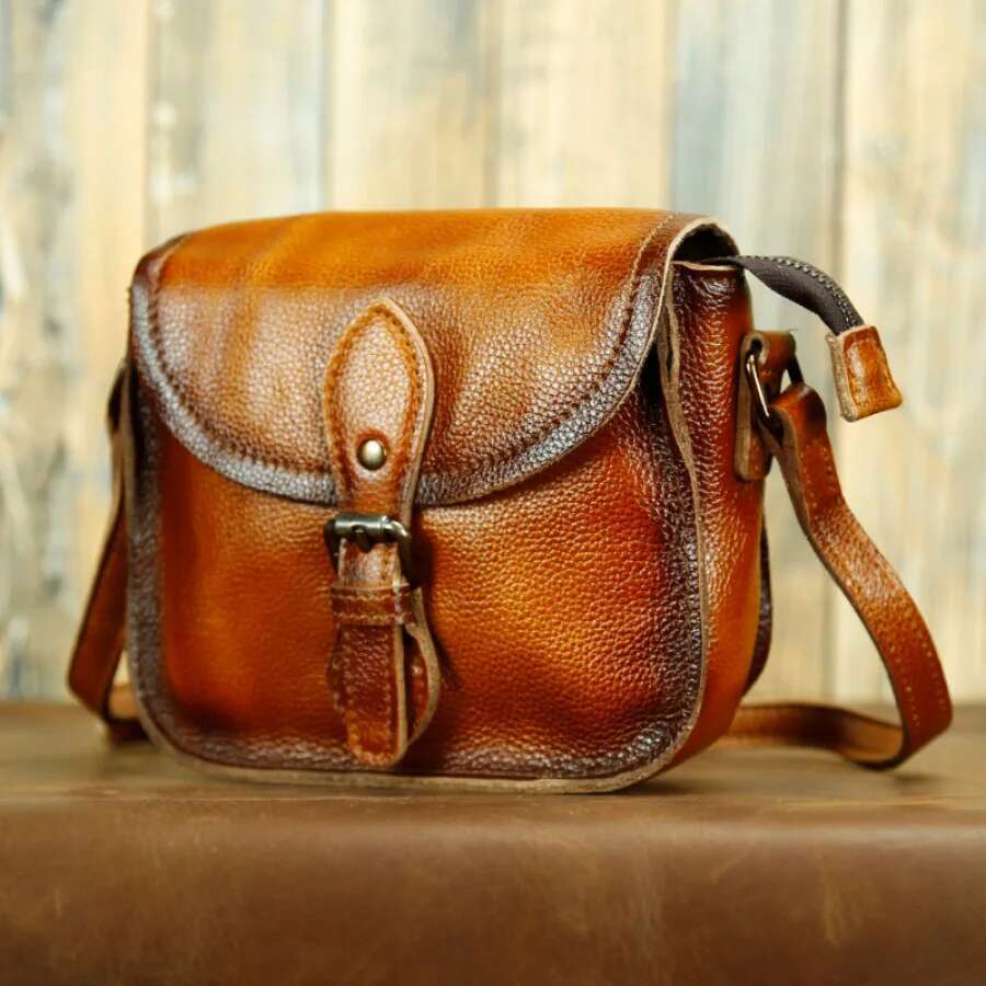 Fashion Women Crossbody Casual Genuine Leather Female Messenger Bag Vintage Girl Small Bags Zipper Shoulder Handbags Clutch