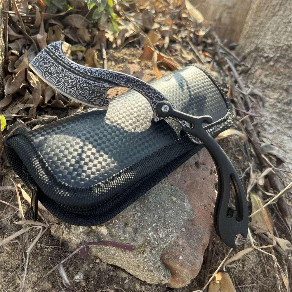Damascus Steel Razor Folding Pocket Knife G10 Handle High Quality Outdoor Camping Knives Hunting Hiking Survival EDC Tools