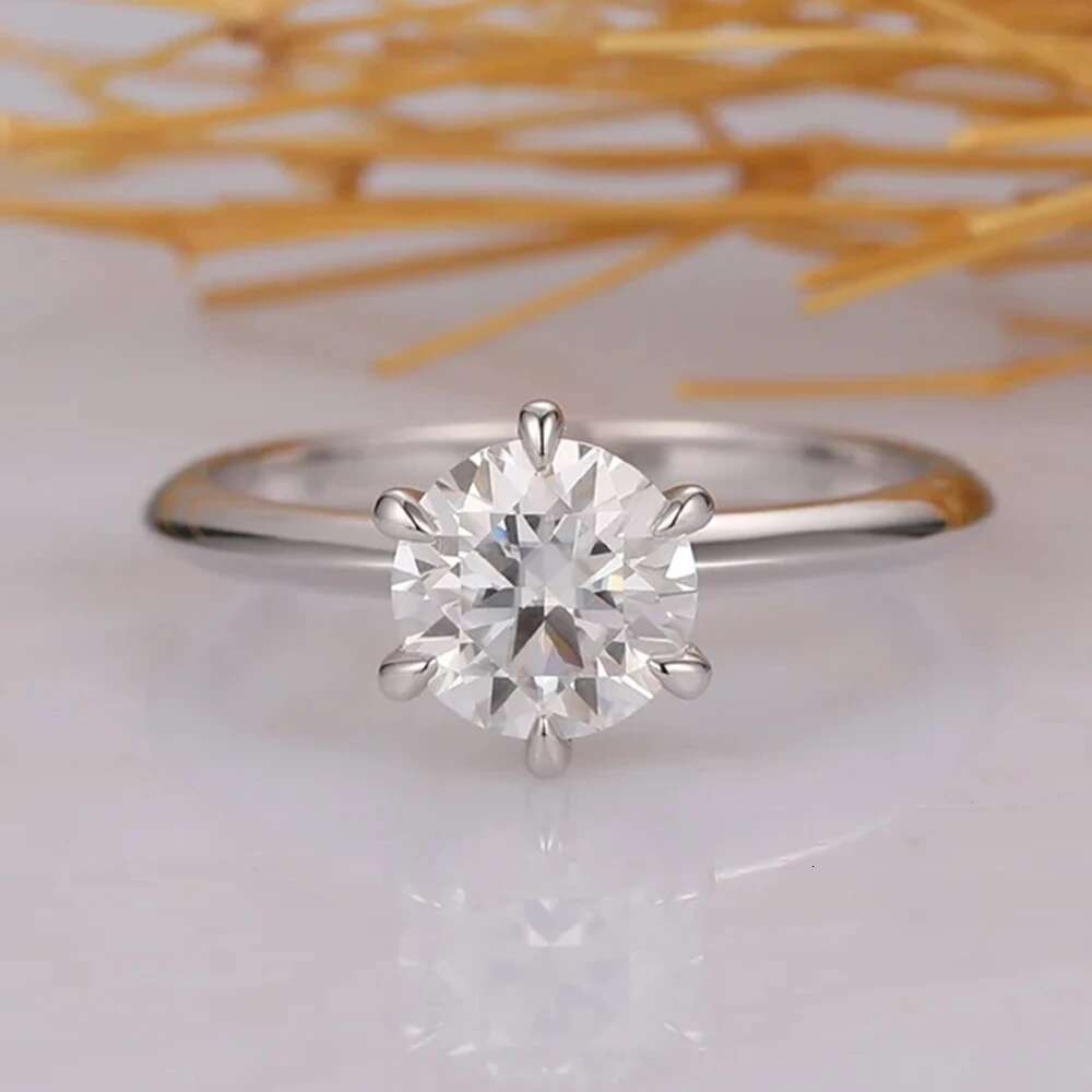 0.5-10CT Moissanite Engagement Rings for Women Men D VVS Lab Dia S Sier Classic Solitaire Ring Band Jewelry With GRA