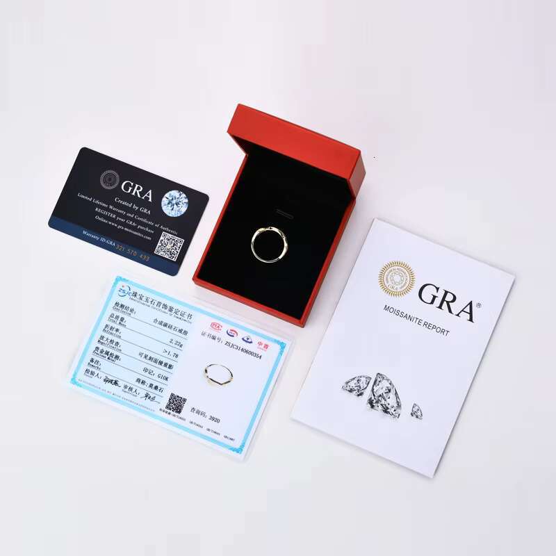 Hot Sale Fashion Women Jewelry Moissanite Stones 10K Solid Real Gold Twist Ring for Wedding Engagement Gift