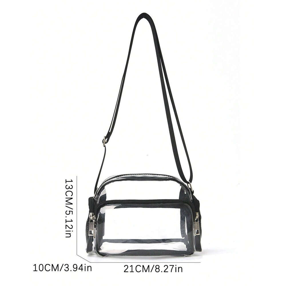designer bag Transparent diagonal for women, PVC waterproof summer single shoulder bag, multi-color multi opening crossbody bag