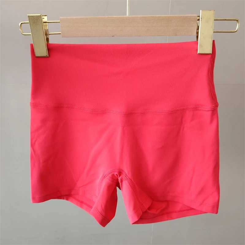 Sexy womens sports short solid color yoga tight fitting short legs high waist sports soft tight fitting bicycle hot girl fitness Y250412