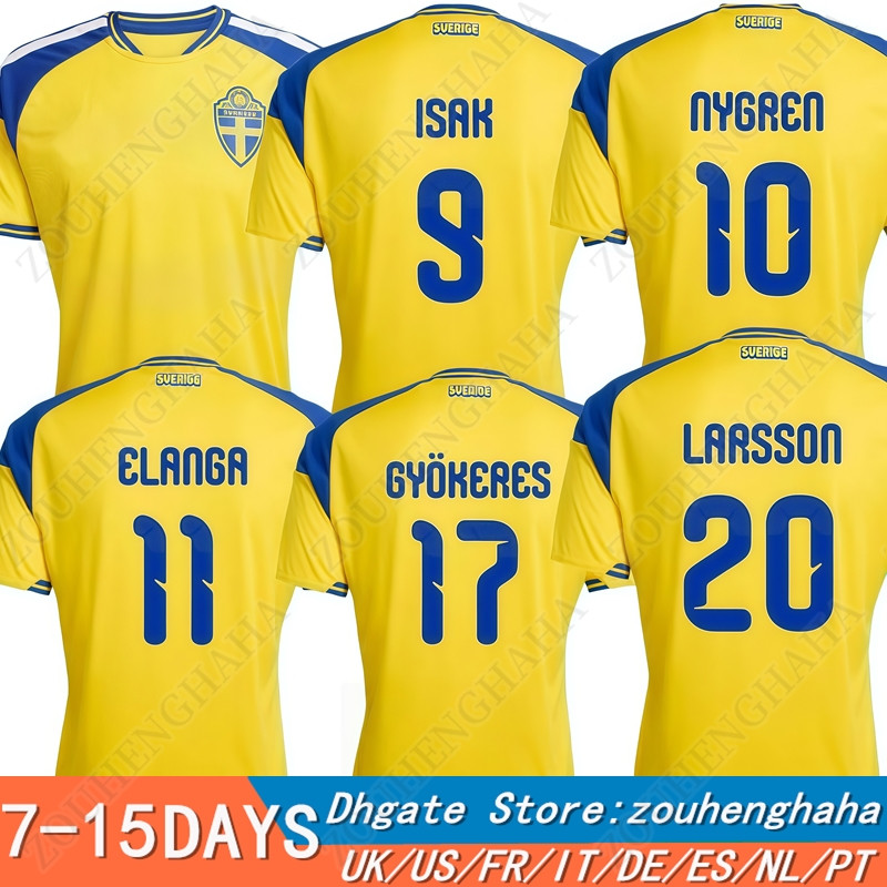 S-4XL 26 27 Sweden ISAK Soccer Jerseys 2026 2027 Sverige Home Away Third Fans Player Men kids Football Shirt Kit Gyokeres Bergvall Nygren Elanga Larsson
