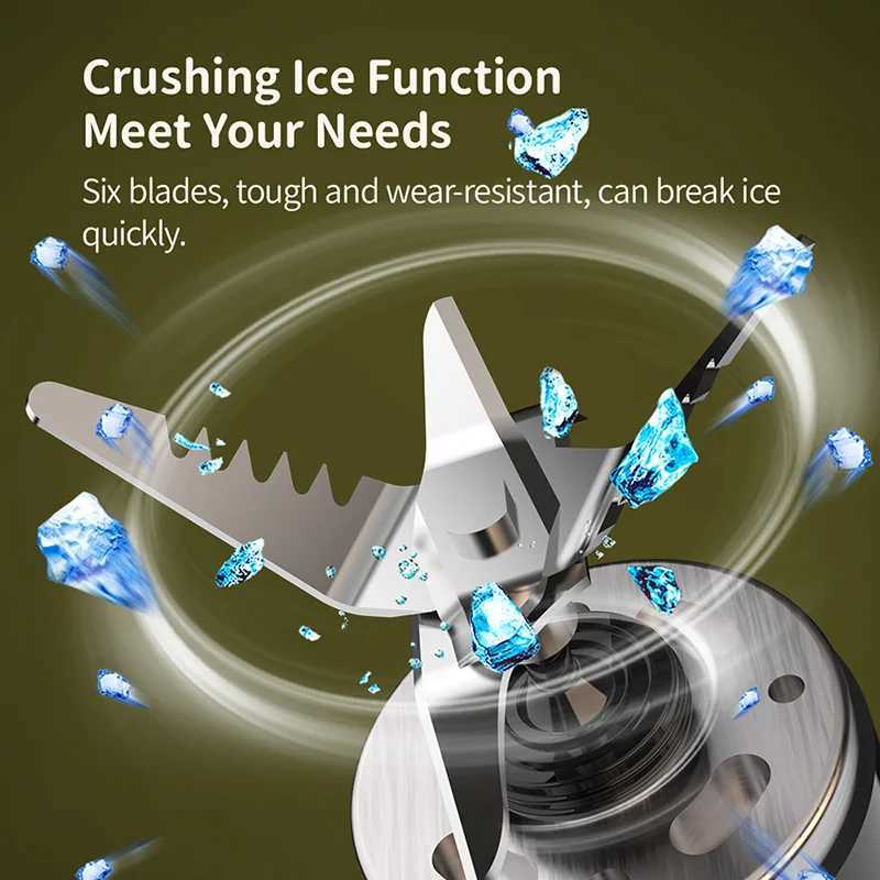 Portable USB juicer Fresh Juice Bottle Blender Plus 500ml Wireless Fruit Mixers 6 Blades 2400mAh Food Milkshake Ice Crush Cup C251113