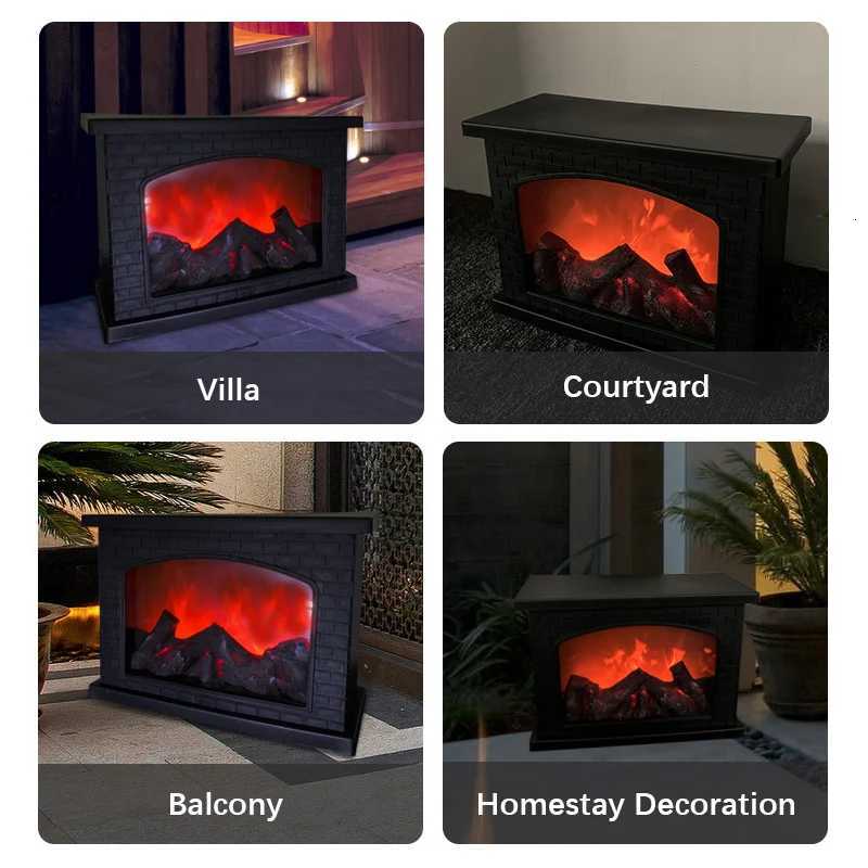 Fireplace Lanterns Decorative Fake FireplaceFlame Effect LED Fire Lamp for Indoor Outdoor Christmas DecorNo Heater Function Y251113
