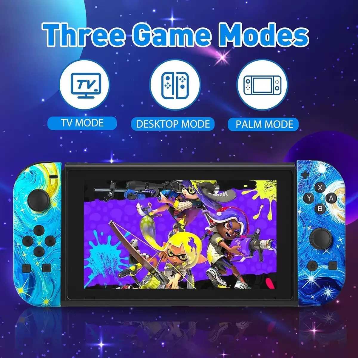 For NS Switch Controller BT 52 RGB LED Left Right Joypad for Switch/Lite/Oled Joy-Con Gamepads Joystick with Dual Vibration H251113